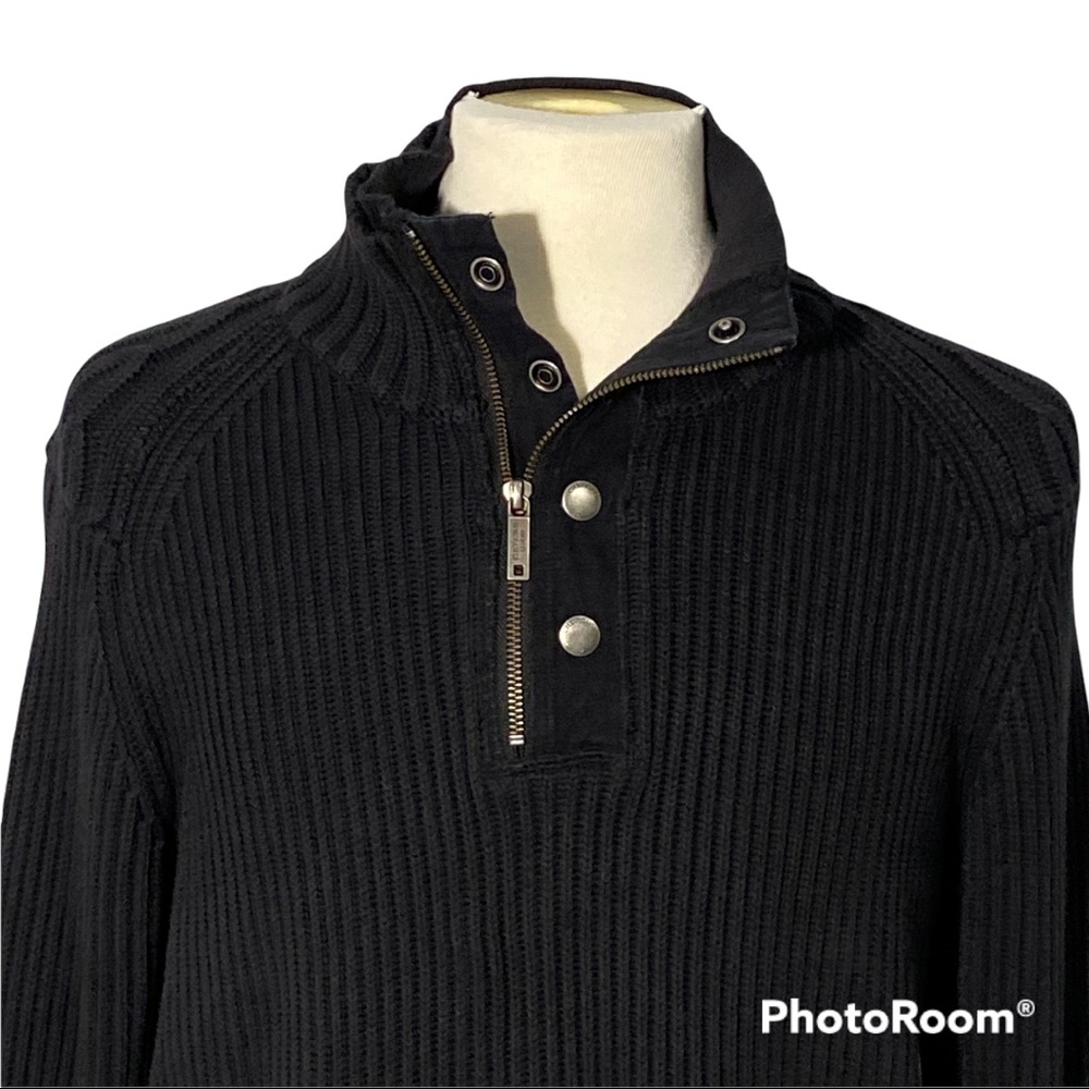 Vintage Chevignon Mens Black Pullover Sweater Size L